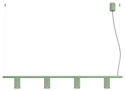 Produktbild von Kronleuchter RAYO 4 salbei 4xGU10 10W Aluminium 208x6x122cm Sollux Lighting