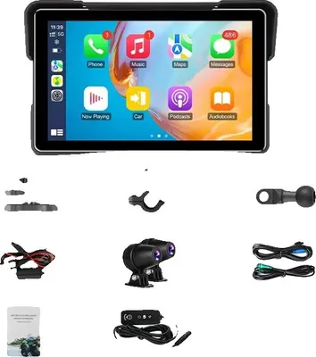 Obrázek produktu pro Motocyklový displej GPS, bezdrátové připojení, vodotěsné provedení, s 2K DVR