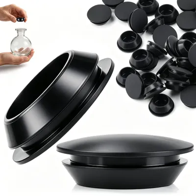 Silikonstopfen 3 Stück, schwarz, für 50 mm Bohrung, wasserdicht