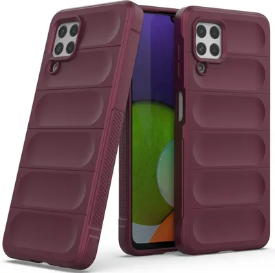 Produktbild von Galaxy A22 4G Hülle, Weich TPU Silikon Stossfest Anti-rutsch Schutzhülle für Samsung Galaxy M32 4G / A22 4G bordeaux