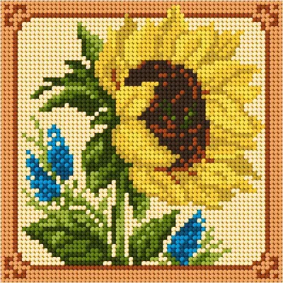 Image de Kit de broderie au point de croix Malwina 15 x 15 cm - n° 1014