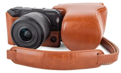 Obrázek produktu pro Solidchoice - Ochranné pouzdro z polyuretanové kůže pro fotoaparát Canon EOS R50 V s popruhem