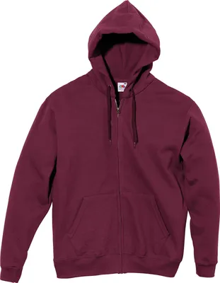 Produktbild von Fruit of the Loom Uni-Freizeitjacke mit Kapuze burgund S