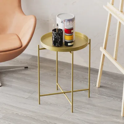 Produktbild von Skye Decor, Shb-007-A, Couchtisch, 100 % METALL, Gold, 46 x 46 x 56 cm