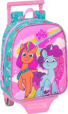 Obrázek produktu pro Školní batoh na kolečkách My Little Pony Magic Pink tyrkysový 22 x 27 x 10 cm