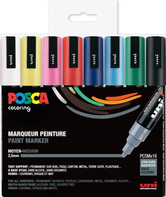 Image de Uni-Ball POSCA PC-5M 16pc Bumper Pack