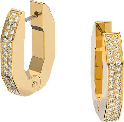 Produktbild von Dextera Kreolen von Swarovski - Weiß, Goldlegierungsschicht