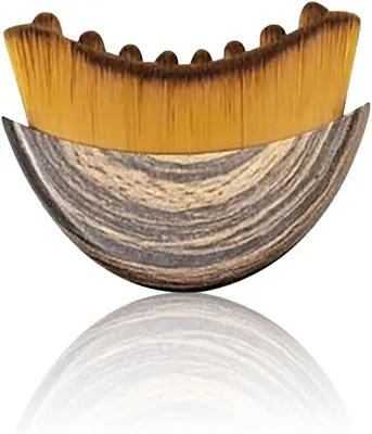Image de Brosse pour le visage, à poils naturels, pour les soins de la peau, favorise le drainage lymphatique