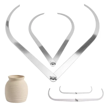 Töpfermessschieber-Set, 2 Stück, Edelstahl, 4 und 10 Zoll