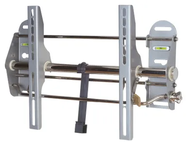 Immagine prodotto di Supporto da parete per schermi piatti fino a 37 pollici (94 cm); portata massima 56 kg (123 libbre); colore: argento