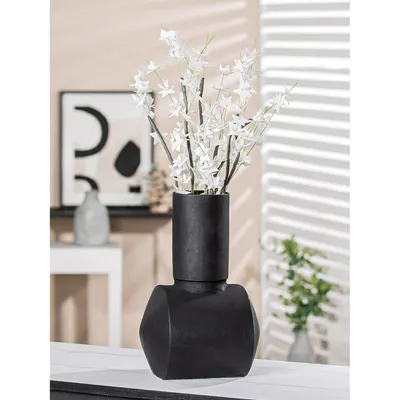 Imagen del producto de Gilde Vase, Train, Aluminium, anthrazitfarben, VE 1 Höhe: 30.00 cm Breite: 21.00 cm Tiefe: 16.00cm 69329