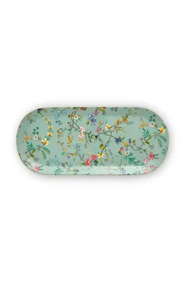 Produktbild von Pip Studio Kuchenplatte Jolie Rechteckig Flowers Blau
