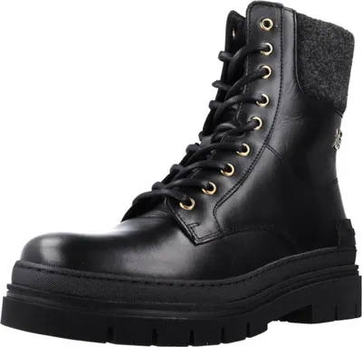 Zdjęcie produktu dla Tommy Hilfiger Feminine Felt Lace Up Bootie Czarny