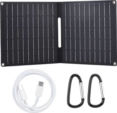 Obrázek produktu pro Přenosný, skládací solární panel, 15 W, 5 V, IP67, vodotěsný, výstupy USB a typ C, solární panelová nabíječka pro telefony, powerbanky, záložní zařízení pro kempování