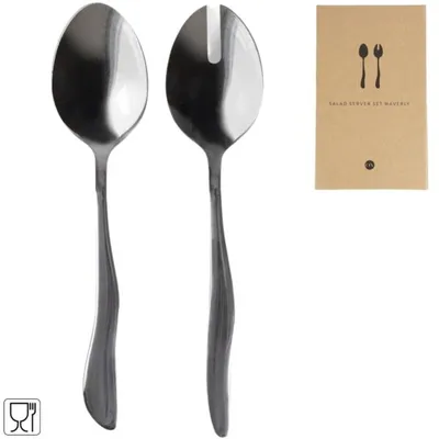 Image de Byon Waverly Couverts à Salade Argenté 2 Pièces 25 Cm