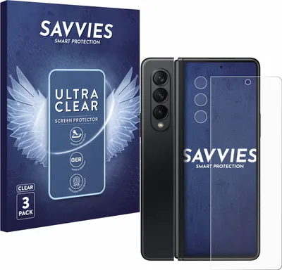 Produktbild von 6x Für Samsung Galaxy Z Fold 3 5G (Display+Kamera) Schutzfolie Savvies Displayschutz Display Schutz Folie Klar Transparent