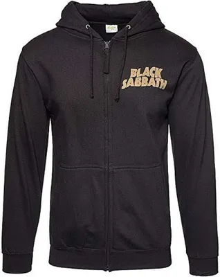 Image de Black Sabbath - "Tour 1978" Hoodie avec fermeture éclair sur toute la longueur pour homme/femme unie RO2023 (M) (Noir)