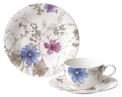 Zdjęcie produktu dla Zestaw kawowy Mariefleur Gris Basic, 18 elementów. Producent: Villeroy & Boch. Numer artykułu: 1041047125. EAN: 4003686328884