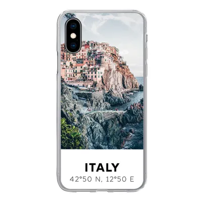 Produktbild von MuchoWow® Handyhülle Schutzhülle Hülle für iPhone X Cinque Terre - Italien - Amalfi - Meer Silikon Softcase Handy Hülle - Handyhülle