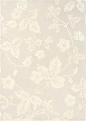 Produktbild von Handgefertigter Wohn- und Schlafzimmerteppich aus Wolle mit WILDBERRY-Blumenmuster