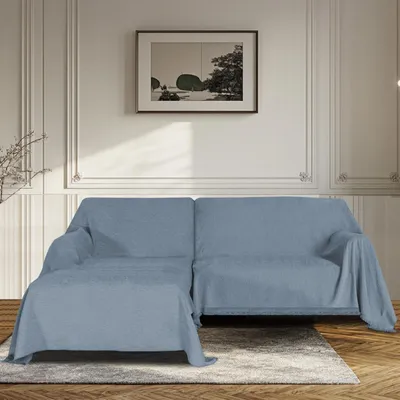 Produktbild von Chenille-Sofaüberzug für ein Zweisitzer-Sofa mit Armlehnen