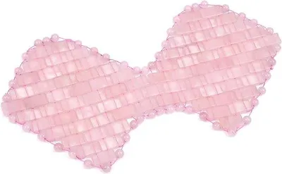 Produktbild von Famanu Jade Oogmasker - Wiederverwendbares Edelstein Oogmasker für Entspannung und Verjüngung (Rosa Schmetterling)