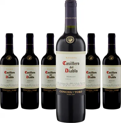 Produktbild von 6 x Casillero Del Diablo Merlot