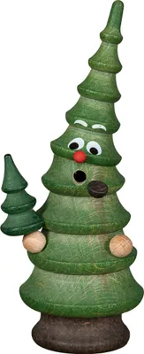 Produktbild von Räucherbaum Deko Holz Sturmfichtl inkl. 5 Räucherkerzen 15 cm