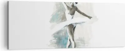 Produktbild von Bild auf Leinwand - Leinwandbild - Einteilig - Ballerina Tanz Frau - 140x50cm - Wand Bild - Wanddeko - Wandbilder - Leinwanddruck - Bilder - Wanddekoration - Leinwand bilder - Wandbild - AB140x50-4953