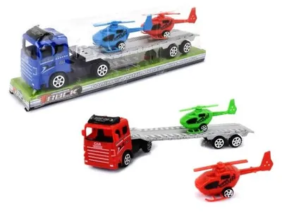 Immagine prodotto di Camion con rimorchio e veicoli assortiti - Mattel