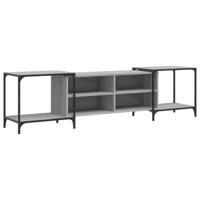 Image de vidaXL Armoire TV Gris Sonoma 203x37x50 cm Bois composite