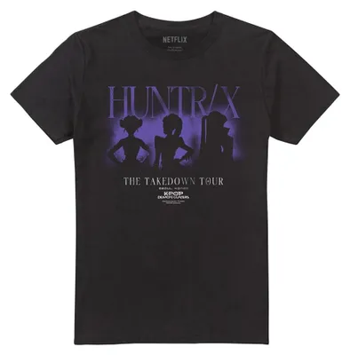 Imagen del producto de Camiseta uni para hombre/mujer, "K-Pop Demon Hunters - 'Huntrix The Takedown Tour'", modelo TV42582 (talla L), color