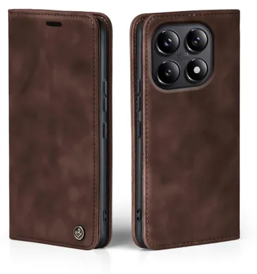 Produktbild von Handy Hülle für Xiaomi 17 Klapphülle Bookcase Flip Cover Handy Tasche Etui Farbe: Dunkelbraun