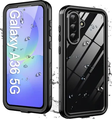 Image de Housse étanche pour Samsung Galaxy A36 Étanche à la poussière et à la neige IP68 Housse complète avec protection d'écran intégrée Noir