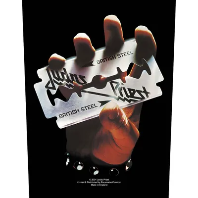 Produktbild von Judas Priest British Steel Aufnäher zum Aufnähen 36 x 30 cm