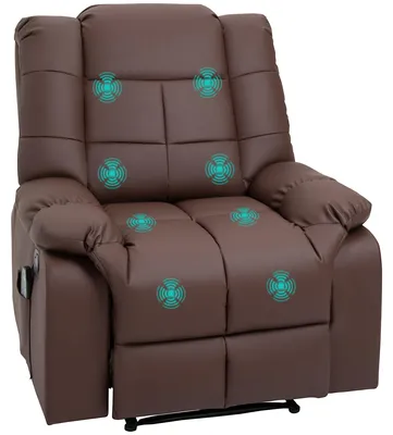 Productafbeelding van HOMCOM Massagestoel, tv-stoel met ligfunctie, 8 massagepunten