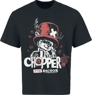 Produktbild von One Piece Oversize T-Shirt Herren Chopper schwarz S