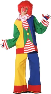 Produktbild von W4634-46 bunt Damen Clownin Zirkus Kostüm Clown Anzug Gr.46