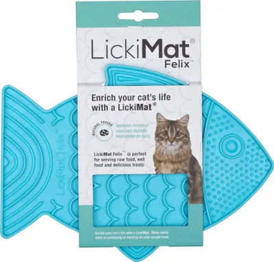 Produktbild von LickiMat Felix – Leckmatte für Katzen – türkis