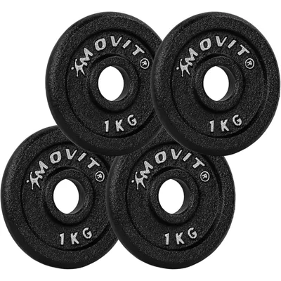 Zdjęcie produktu dla Zestaw 4 obciążników MOVIT - 1,0 kg, żeliwny