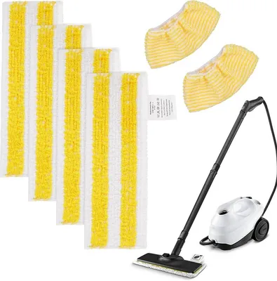 6 Stück Mikrofaser-Tücher Set für Dampfreiniger - Bodentücher und Wischbezüge