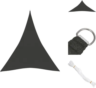 Produktbild von vidaXL Sonnensegel 160 g/m² Anthrazit 4x5x5 m HDPE -  Sonnenschirme & Sonnenschutze