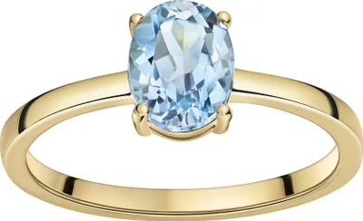 Produktbild von Celesta Gold Ring 375/- Gelbgold Blautopas (beh) 375/- Gold gelb 058 (18,5) Blautopas beh. blau 428370010-2
