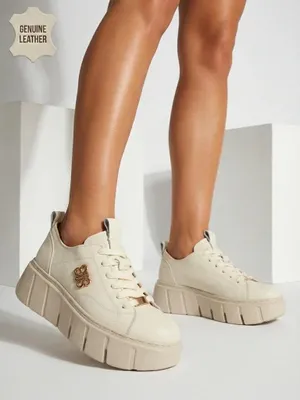 Produktbild von Sneakers Damen Flora Weiß Leder Sportlich für Frühling, Größe 36