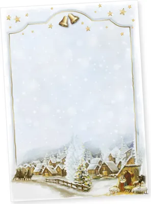Produktbild von Weihnachtsdorf 50 Blatt Christliches Weihnachtsbriefpapier Briefpapier Weihnachten kirchliches Motiv