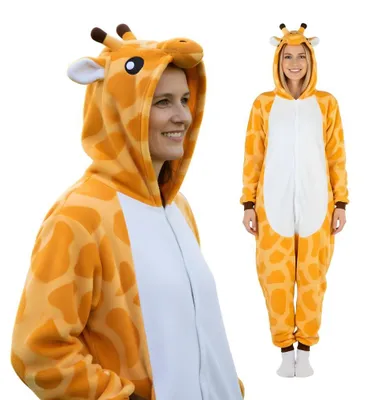Produktbild von Onesie Kigurumi Pyjama Kostüm für Erwachsene Giraffe XXL: 185 - 195cm