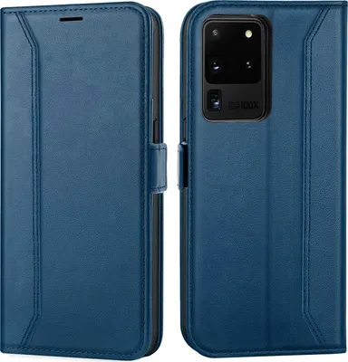 Zdjęcie produktu dla Etui na telefon komórkowy Samsung Galaxy S20 Ultra składane etui z klapką, niebieskie
