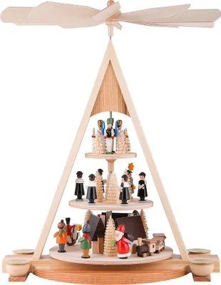 Productafbeelding van Drie verdiepingen tellende piramide, "Erzgebirgsweihnacht" (42 cm) van Knuth ber