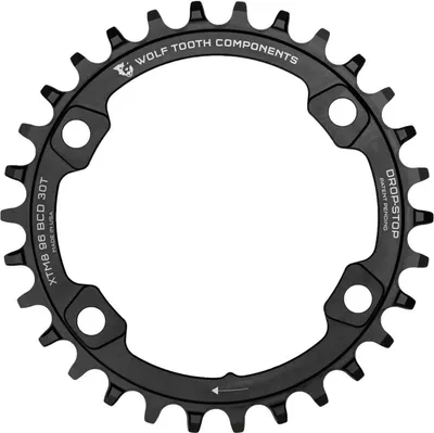 Produktbild von Wolf Tooth Shimano XT M8000 Kettenblatt, 96 BCD, 4-Loch, 30 Z., Drop-Stop A, black
