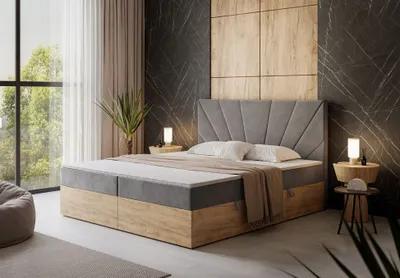 Produktbild von ASTEYA Kontinentalbett mit Bonellmatratze mit Topper 140x200 cm Velutto 16